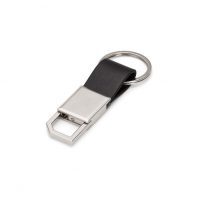 CHAVEIRO METAL COM COURO 14504